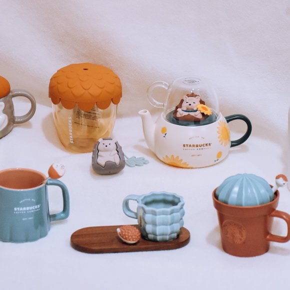 Hedgehog Floral Teapot with glass cup - Picture 5 of 5